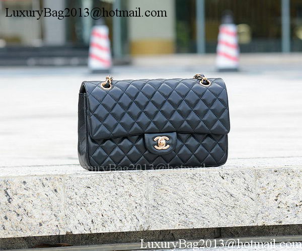 Chanel 2.55 Series Flap Bag Black Sheepskin Leather A1112 Gold