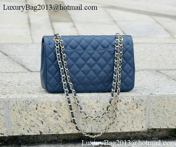 Chanel 2.55 Series Flap Bag Blue Original Cannage Pattern A1112 Gold