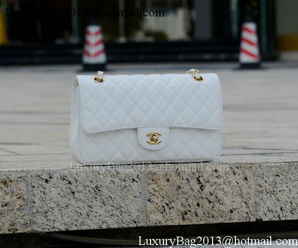 Chanel 2.55 Series Flap Bag White Cannage Pattern A1112 Gold