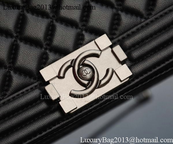 Chanel Boy Flap Shoulder Bags Sheepskin Leather A67086 Black