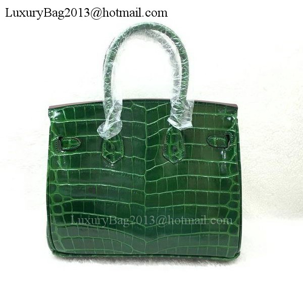 Hermes Birkin 25CM Tote Bag Croco Leather H25TCO Green