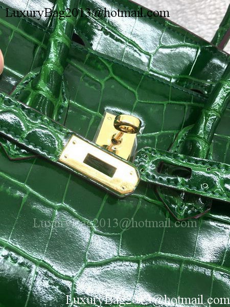 Hermes Birkin 25CM Tote Bag Croco Leather H25TCO Green