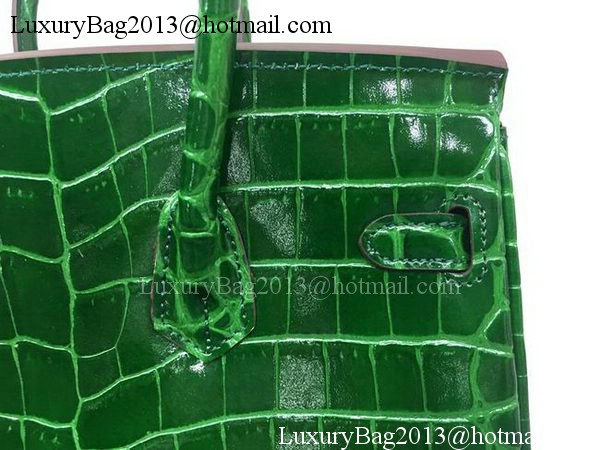 Hermes Birkin 25CM Tote Bag Croco Leather H25TCO Green