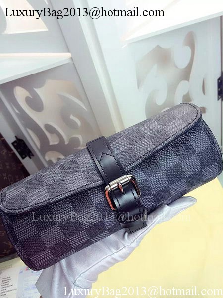 Louis Vuitton Damier Graphite Canvas 3 WATCH CASE N41137