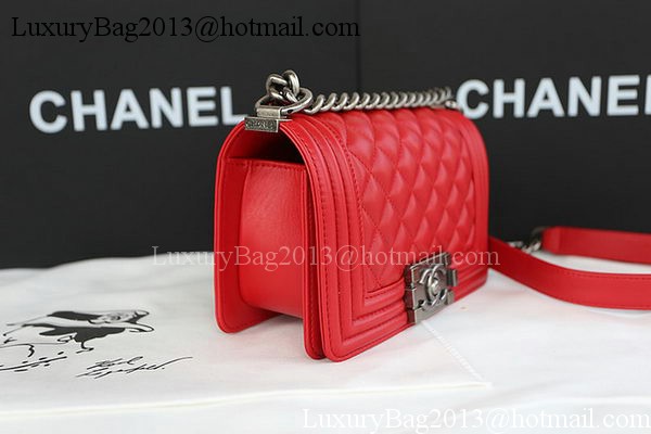 Boy Chanel mini Flap Bag Original Sheepskin A67085 Red