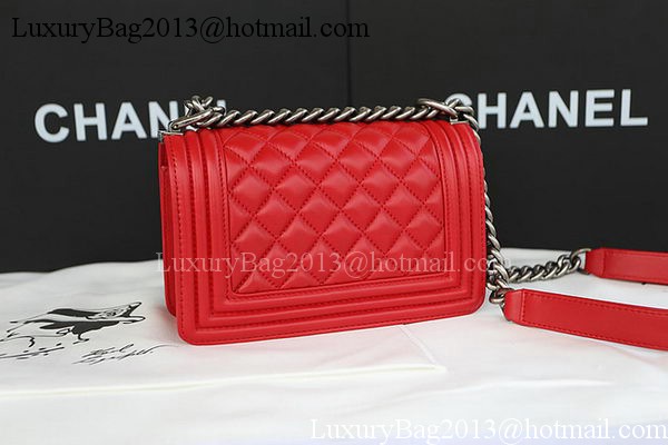 Boy Chanel mini Flap Bag Original Sheepskin A67085 Red