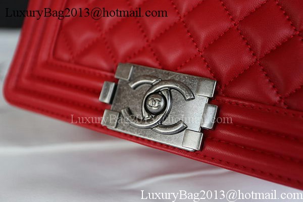 Boy Chanel mini Flap Bag Original Sheepskin A67085 Red