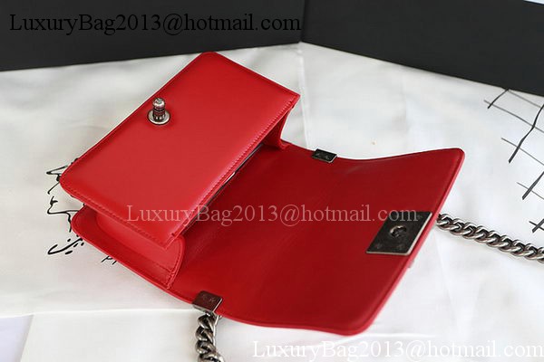 Boy Chanel mini Flap Bag Original Sheepskin A67085 Red