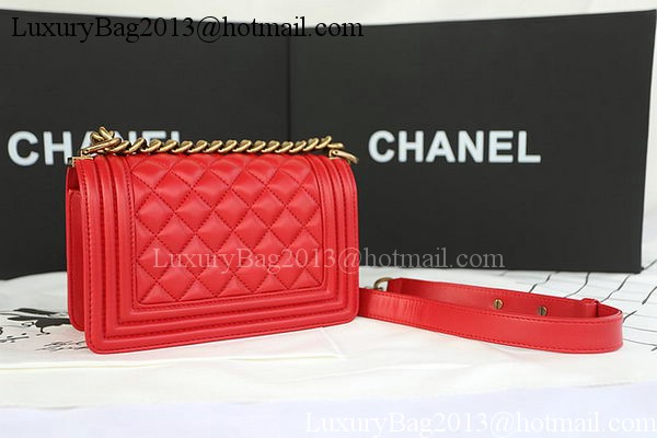 Boy Chanel mini Flap Bag Original Sheepskin A67085 Red