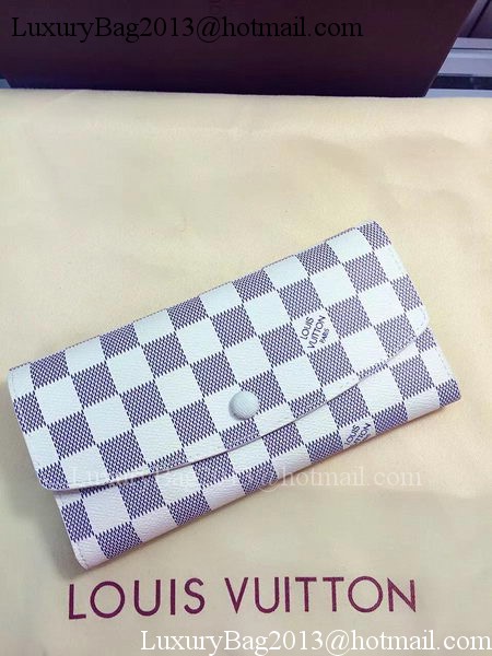 Louis Vuitton Damier Azur Canvas Emilie Wallet Rouge M60136