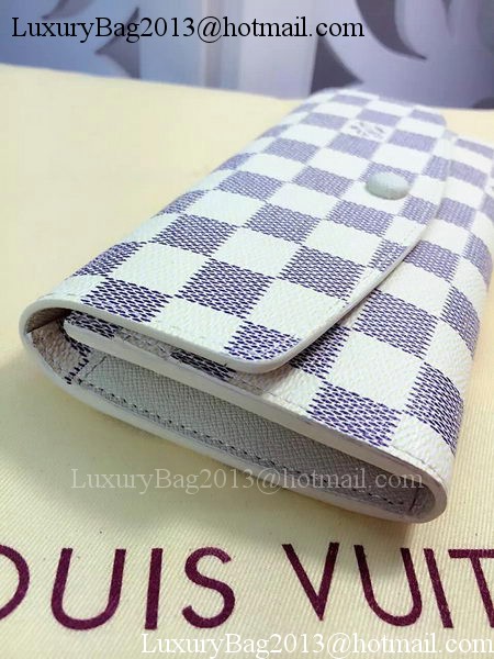 Louis Vuitton Damier Azur Canvas Emilie Wallet Rouge M60136