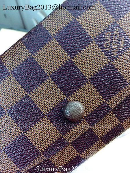 Louis Vuitton Damier Ebene Canvas Emilie Wallet Rouge M60136 Brown Louis Vuitton Damier Ebene Canvas Emilie Wallet Rouge M60136 Brown
