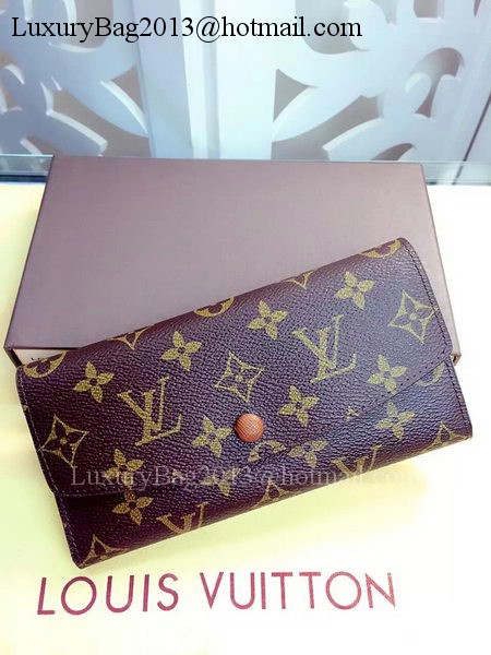 Louis Vuitton Monogram Canvas Emilie Wallet Rouge M60136 Brown