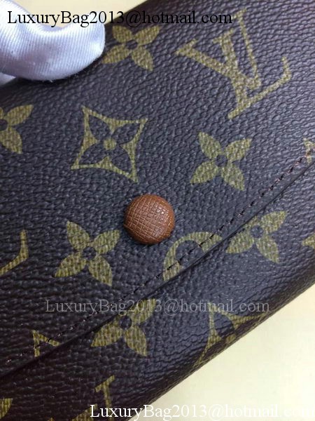 Louis Vuitton Monogram Canvas Emilie Wallet Rouge M60136 Brown