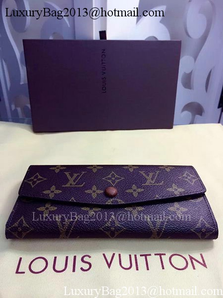 Louis Vuitton Monogram Canvas Emilie Wallet Rouge M60136 Brown