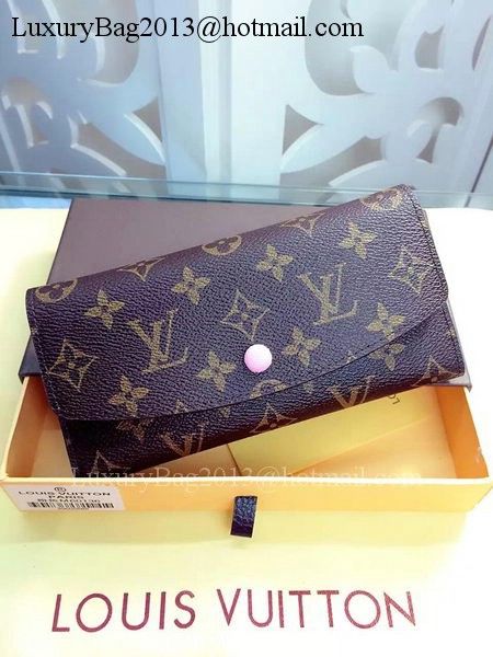 Louis Vuitton Monogram Canvas Emilie Wallet Rouge M60136 Pink