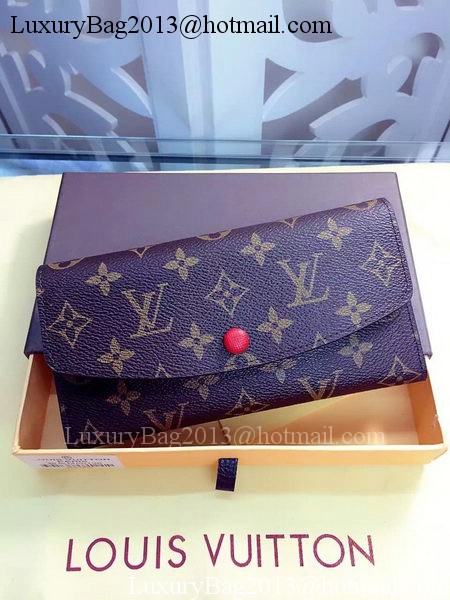 Louis Vuitton Monogram Canvas Emilie Wallet Rouge M60136 Red