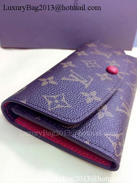 Louis Vuitton Monogram Canvas Emilie Wallet Rouge M60136 Red