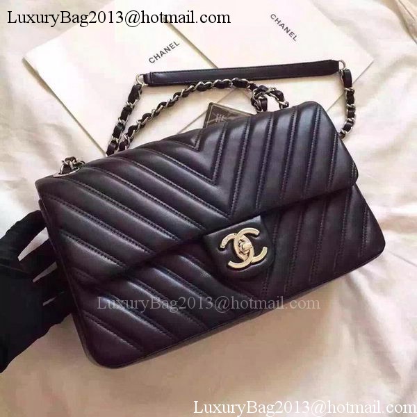 Chanel 2.55 Series Flap Bag Lambskin Chevron Leather A5378