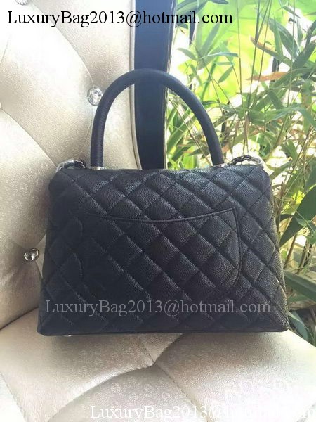 Chanel Classic Top Handle Bag Original Cannage Pattern A95169 Black