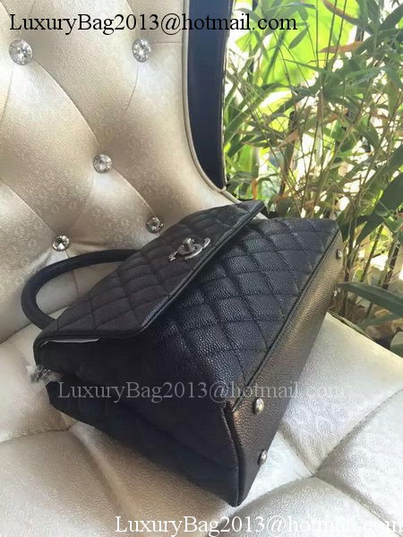 Chanel Classic Top Handle Bag Original Cannage Pattern A95169 Black