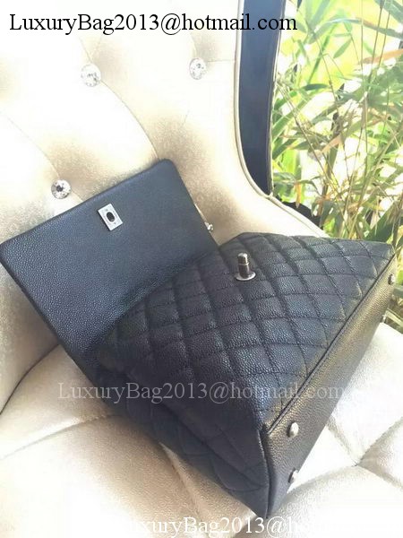 Chanel Classic Top Handle Bag Original Cannage Pattern A95169 Black