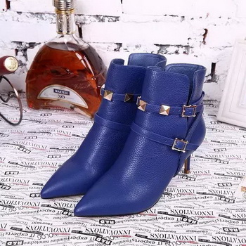Valentino Ankle Boot Leather VT637 Blue