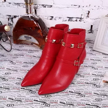 Valentino Ankle Boot Leather VT638 Red