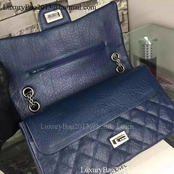 Chanel Classic Flap Bag Black Original Calfskin Leather CHA6059 Blue