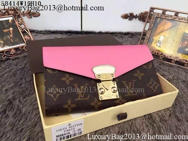 Louis Vuitton Monogram Canvas PALLAS WALLET M58414 Pink Louis Vuitton Monogram Canvas PALLAS WALLET M58414 Pink