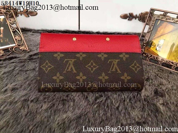 Louis Vuitton Monogram Canvas PALLAS WALLET M58414 Red