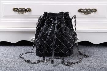 Stella McCartney Falabella Studded Quilted Bucket Bag SMC013 Black