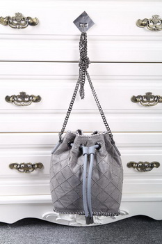 Stella McCartney Falabella Studded Quilted Bucket Bag SMC013 Grey