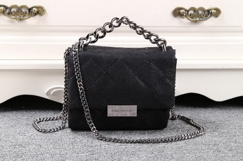 Stella McCartney QUilted Denim Cross Body Bag SMC015 Black