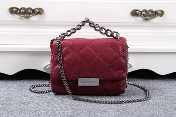 Stella McCartney QUilted Denim Cross Body Bag SMC015 Wine