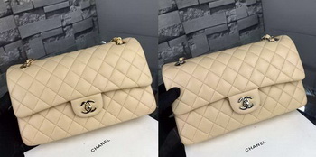 Chanel 2.55 Series Flap Bag Lambskin Leather A5024 Apricot