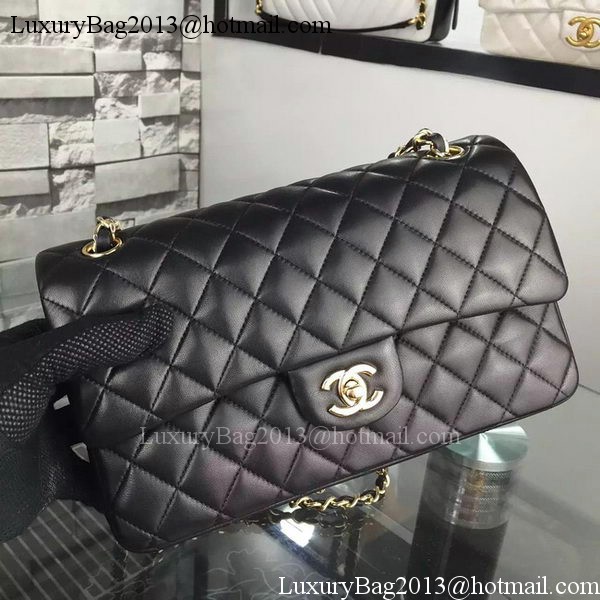 Chanel 2.55 Series Flap Bag Lambskin Leather A5024 Black