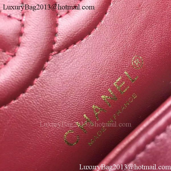 Chanel 2.55 Series Flap Bag Lambskin Leather A5024 Burgundy