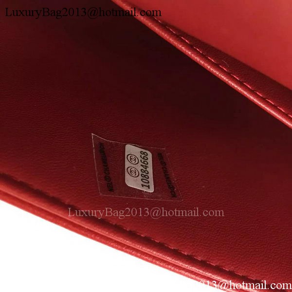 Chanel 2.55 Series Flap Bag Lambskin Leather A5024 Red