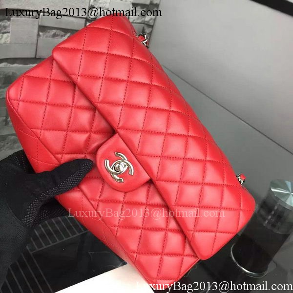 Chanel 2.55 Series Flap Bag Lambskin Leather A5024 Red