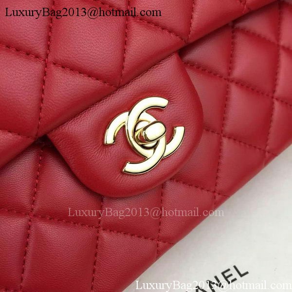 Chanel 2.55 Series Flap Bag Lambskin Leather A5024 Red