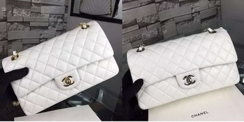 Chanel 2.55 Series Flap Bag Lambskin Leather A5024 White