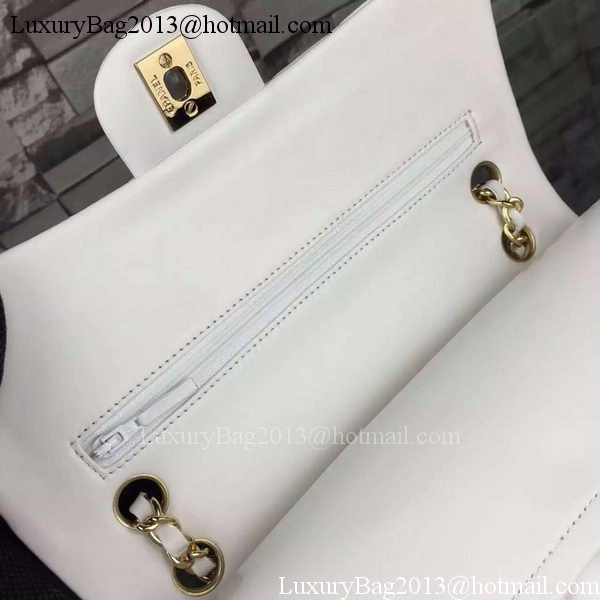 Chanel 2.55 Series Flap Bag Lambskin Leather A5024 White