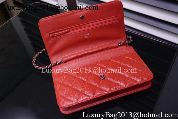 Boy Chanel mini Flap Bags Bright Cannage Pattern A33815 Red