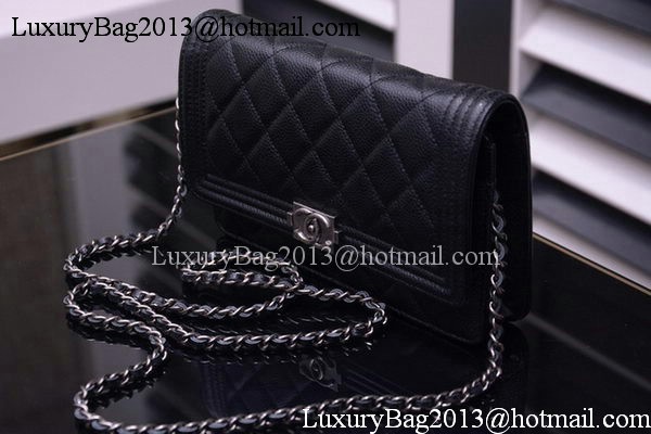 Boy Chanel mini Flap Bags Cannage Pattern A33815 Black