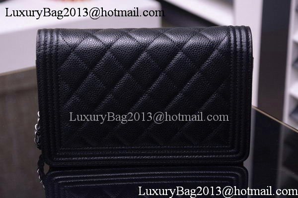 Boy Chanel mini Flap Bags Cannage Pattern A33815 Black