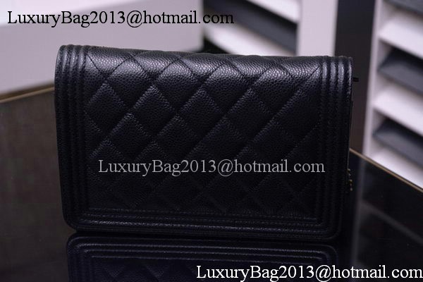 Boy Chanel mini Flap Bags Cannage Pattern A33815 Black