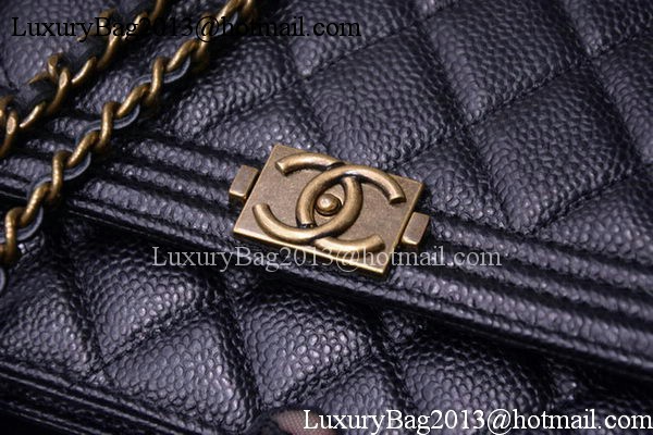 Boy Chanel mini Flap Bags Cannage Pattern A33815 Black