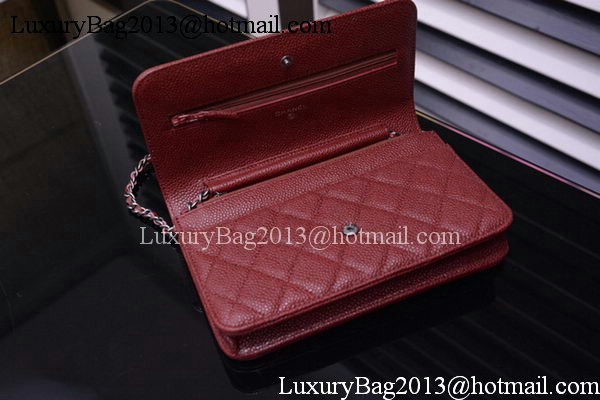 Boy Chanel mini Flap Bags Cannage Pattern A33815 Burgundy