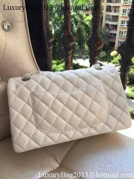 Chanel 2.55 Series Flap Bag Original Lambskin Leather A1112 White